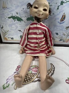Bambola americana vintage 1960 Wimsies Zack The Sack 22” vinile morbido giocattolo Co. - Foto 1 di 16