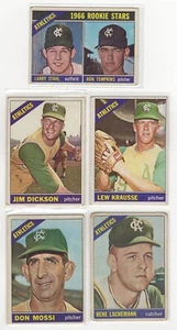 1966 Topps 5-Card Athletics Lot w Don Mossi Lachemann VINTAGE STAR G-EX LOL1 - Bild 1 von 2