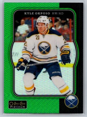 2017 O-Pee-Chee Platinum #R-60 Kyle Okposo Green Rainbow 12/49 - Image 1 of 2