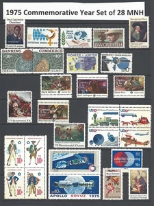 1975 Commemorative Year Set of 28 MNH Stamps  - Picture 1 of 1