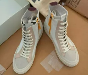 Oncept Women's US Size 9 Lisbon High Top Sneakers in White/Cloud Cappuccino NIB - Picture 1 of 12