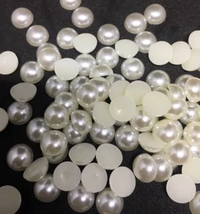 1000 Flatback Half Round Pearls Craft Embellishment, free P&P multibuy discount - Picture 1 of 26