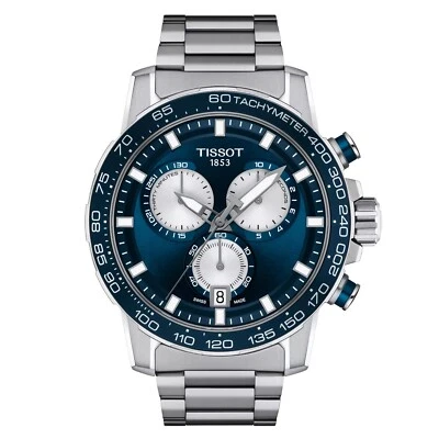 TISSOT Supersport Blue Dial 45.5 mm Chrono Quartz Swiss Watch T125.617.11.041.00 - Image 1 of 4