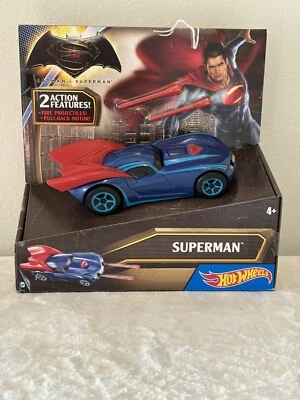 Hot Wheels DC Universe Deluxe Batman Vs Superman Vehicle SUPERMAN Pullback Car - Image 1 of 4