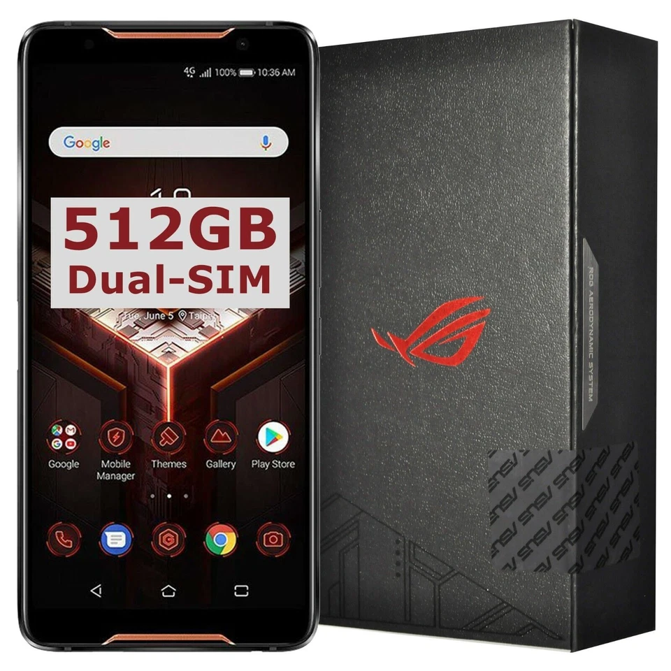 ASUS ROG Phone 6" Dual-SIM, 8GB RAM, 512GB Ohne Simlock Smartphone - Schwarz