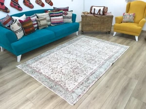 Oushak rug, Bohemian rug, Wool rug, Oriental rug, Used rug, Floor rug 5.1x7.6 ft - Picture 1 of 12