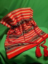 Vintage 1970's  Hobo Drawstring Purse, Bag, Tote brought from ROMANIA - new