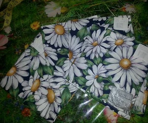 4×16 qm" Küchentisch Baumwolle Gänseblümchen Servietten schönes Set für Zuhause neu  - Bild 1 von 4