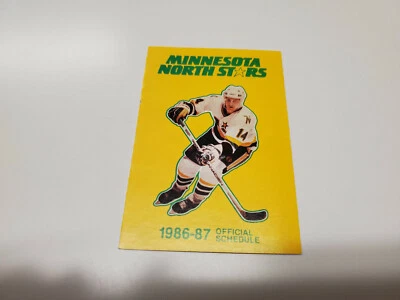 RS20 Minnesota North Stars 1986/87 NHL Hockey Pocket Schedule - Stroh's - Image 1 of 2