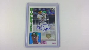 Khris Davis 2019 Topps 150th Anv veterinario automático 84a edición numerado 117/150 - Imagen 1 de 3
