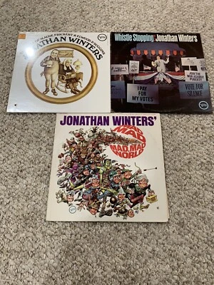 Jonathan Winters' Mad Mad Mad Mad World Vintage Vinyl Record Lot 12” LPs - Image 1 of 4