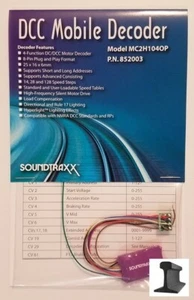 SoundTraxx ~ New 2025 ~ DCC Motor Decoder ~ MC2H104OP ~ 8 Pin W/Harness ~ 852003 - Picture 1 of 1