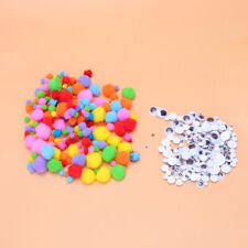  700 Pcs Plush Ball Colorful Pom Balls Pompon Eyes Crafts Decorations