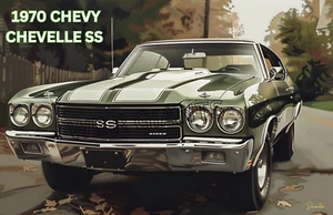 1970 Chevy Chevelle SS Poster 11x17 Druck Wanddekor Oldtimer Muscle Cars - Bild 1 von 2