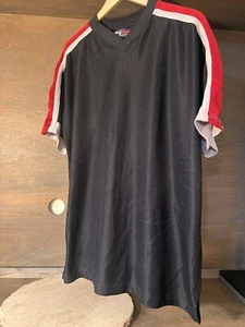 MPS SPORTS MENS ATHLETIC BLACK SHIRT SIZE LARGE SHORT SLEEVE POLYESTER - Picture 1 of 4