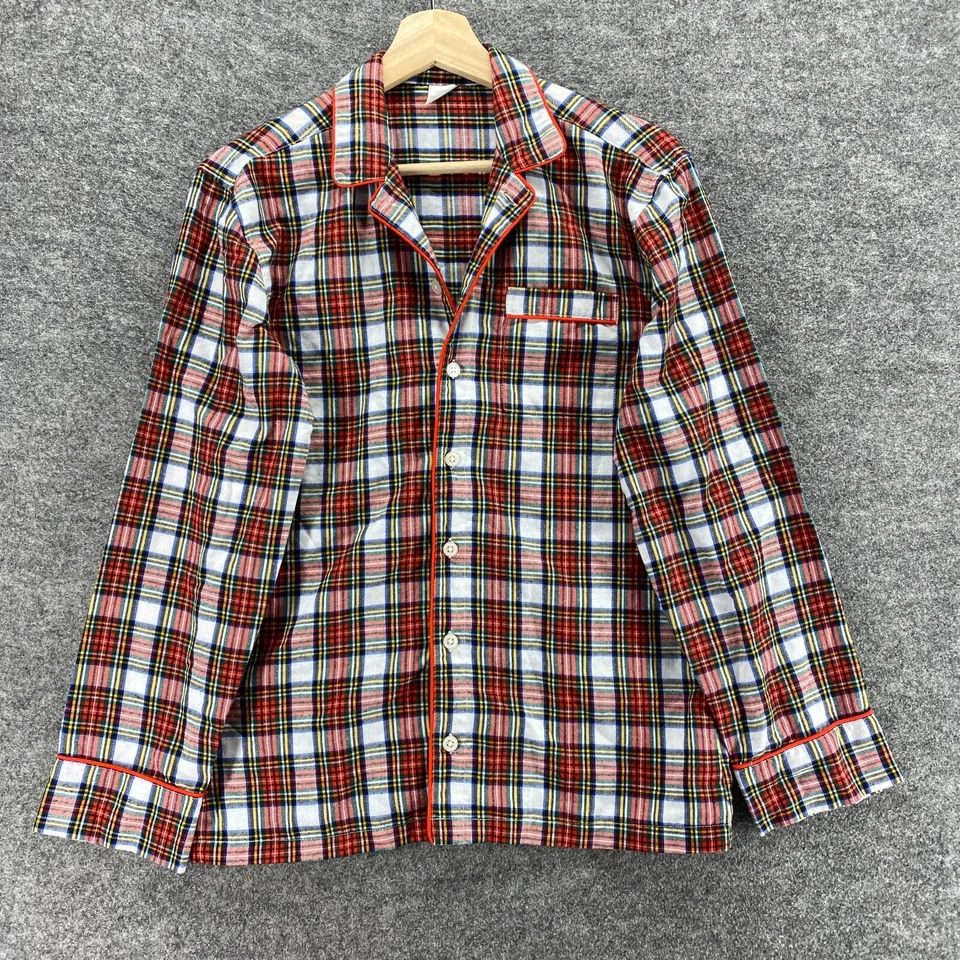 Crewcuts Sleepshirt Boys XL Red Plaid Button Up Collared Long Sleeve Sleepwear - Image 1 of 4