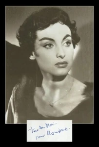 Paola Mori (1928-1986) - Ehefrau von Orson Welles - signierte Seite + Foto - 60er - COA - Bild 1 von 3