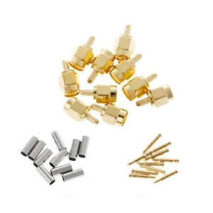 10 Pcs SMA Male Plug Crimp RG174 RG316 LMR100 Cable RF Connector - Photo 1/7