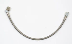 340012 Fragola 12" Brake Hose -3 AN 45 Degree Braided Stainless Steel PTFE Line - Foto 1 di 4