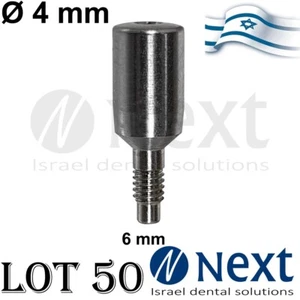 Lote x 50 Pilar Tapa Curativa Interna Hexagonal Ø 4 mm Titanio 6 mm - Imagen 1 de 1