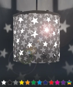 Grey Stars lamp shade Projection Effect Ereki Magnetic Changeable Set included