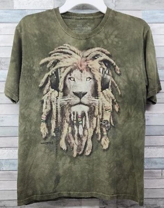 The Mountain T-shirt Youth XL Manimals Lion Womens Small Tie Dye Rasta Lion - Picture 1 of 5