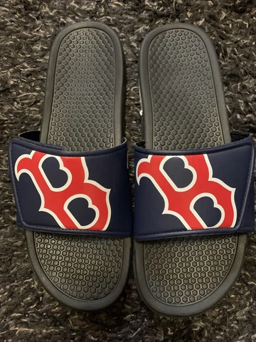 MLB Boston Red Sox Men's Big Logo Slides Shoe Sandal Size XL 13-14 Cover