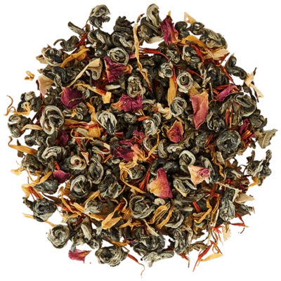 Té verde rosa jazmín - té verde flor jazmín - por NY Spice - té suelto Foto 1 de 2