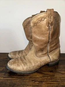 Ariat Botas Mujer 9.5 B Cuero Marrón Western Punta Redonda Pull On 10005967 - Imagen 1 de 7