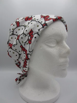 Surgical Scrub Hat for Women's Tieback - Hello Kitty - Image 1 of 4