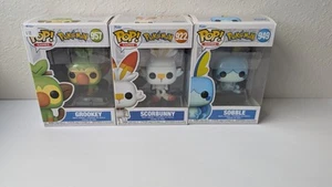Funko Pop! Lot - Grookey, Sobble & Scorbunny Pokemon Vinyl Figures Opened Box - Picture 1 of 6