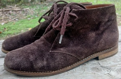 De colecciónJ. Bota CrewDarkBrown de gamuza con cordones punta lisa tacón bajo para mujer Foto 1 de 4