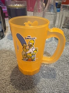 Vintage The Simpsons Super Mug USA Cup, Plastic with Handle 1990 USA Orange Rare - Picture 1 of 3