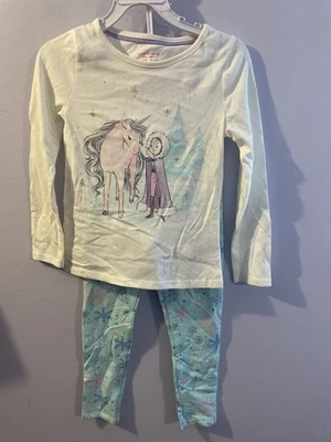 isaac mizrahi девочек размер 5/6 комплект сна, зима, девочка и единорог, - Изображение 1 из 4