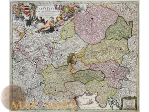 Germania Austriaca Antique Map – Austria by Homann, 1720 - Picture 1 of 7