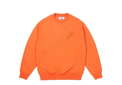 PALACE OUTLINE P-3 CREW ROUGE Rojo Naranja Bordado Logo Cuello Redondo Sudadera XL Foto 1 de 4