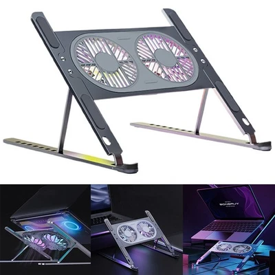 Laptop Ständer Faltbar Notebook Tablet Halterung mit lüfter Einstellbar Winkel - Bild 1 von 4