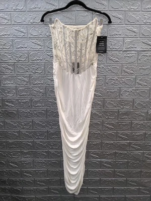 New Retrofete Fae Embellished Wedding Dress White Sz M - Image 1 of 4