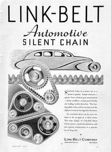 1934 Ad Link Belt Co Indianapolis Detroit Automotive Silent Timing Chain - Picture 1 of 1