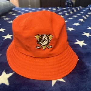 Anaheim Ducks NHL Chick-Fil-A Naranja Sombrero Cubo Talla Única Reversible - Imagen 1 de 7