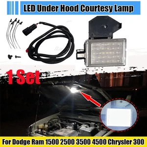 Set Underhood Hood Courtesy White LED Lamp Light For Ram Wrangler Grand Cherokee - Picture 1 of 6