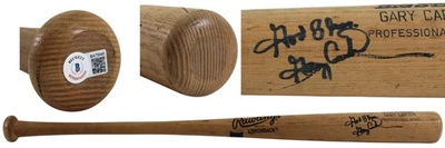 Expos Gary Carter God Bless Authentic Signed Game Used Bat BAS #BA75045 - Image 1 of 4