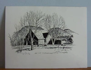 Original Pen & Ink Drawing, signed Angeloch (Robert), Woodstock,NY - Picture 1 of 2
