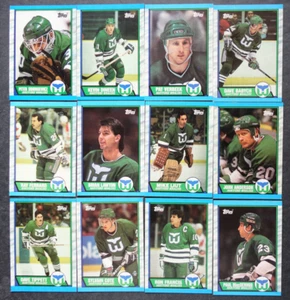 1989-90 Topps Hartford Whalers Team Set of 12 Hockey Cards - Picture 1 of 16