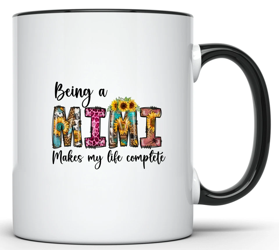 BEING A MIMI MAKES MY LIFE COMPLETE SUNFLOWER MUG, CUTE GIFT FOR MIMI - Image 1 of 1
