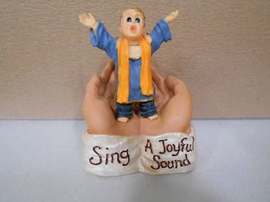 NEW In His Hands God Figurine Sculpture "Sing a Joyful Sound" - Picture 1 of 1