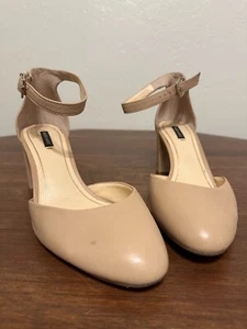 Alex Marie runde Spitze Knöchelriemen hautfarbener Absatz 9,5 M - Bild 1 von 11