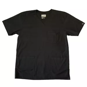 Wonder Work Scrub Top Small Black WonderWink WonderWork Multiple Pockets Wink - Picture 1 of 9