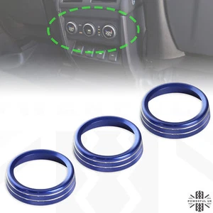 Rivestimento surround climatizzatore posteriore blu per Land Rover Defender L663 (set di 3) - Foto 1 di 6