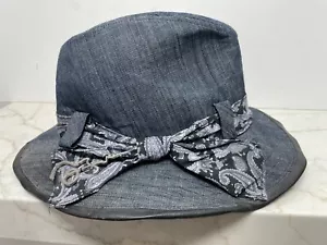 Carlos by Carlos Santana Fedora Gray cotton Hat Men’s Large metal logo hat band - Picture 1 of 6